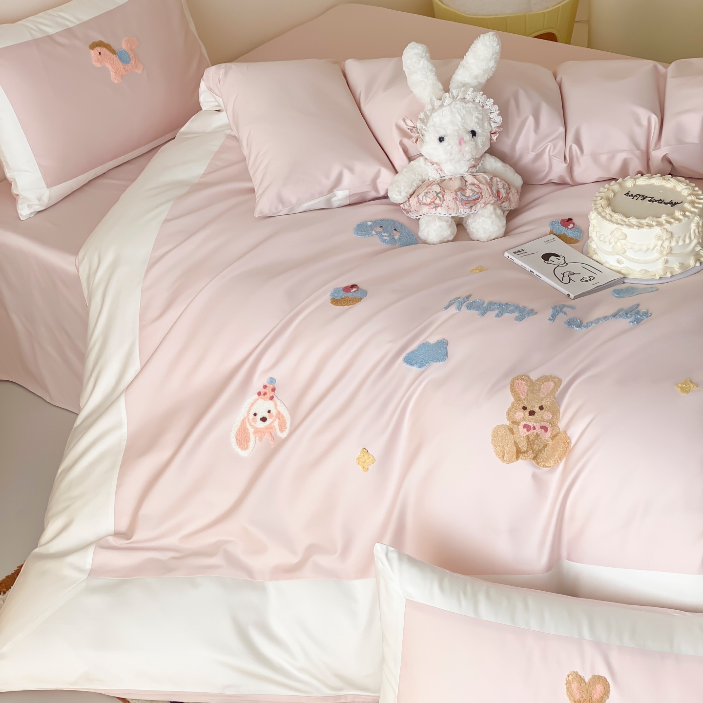 秋冬长绒棉毛巾绣四件套100S