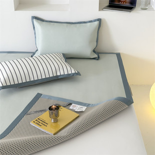 罗兰世家A类抗菌冰藤席三件套夏季凉席床席床笠款可折叠空调软席