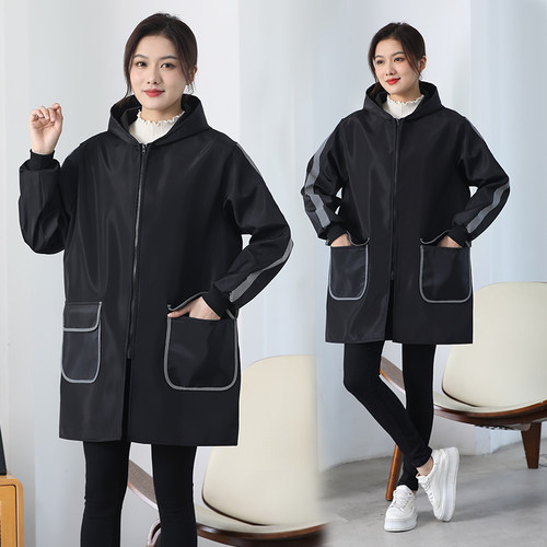 罩衣女新款冬季加绒加厚工作服