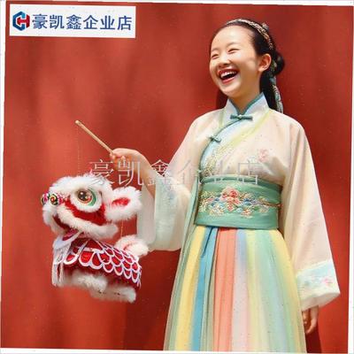 中秋国潮手工制作diy醒狮灯笼新款非遗传统花灯儿W童装饰拍照道.