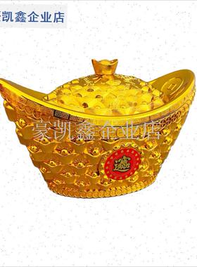 新年装饰摆件仿真m金元宝糖果盒公司开业乔迁新居礼品场景布置摆.