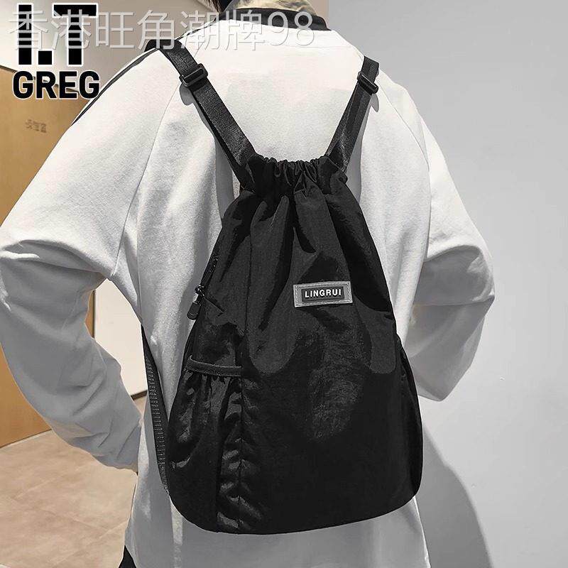 I.TGREG双肩旅行包 轻便防水登山包摩登中性风 适用日常场景黑色
