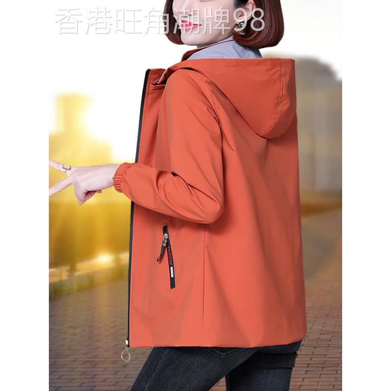 早秋休闲百搭短外套女春秋款2025新款时尚女装连帽两面穿夹克上衣