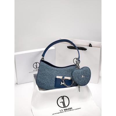 它时髦的小众真皮彷牛仔腋窝包女性2025新时尚通勤肩斜挎包