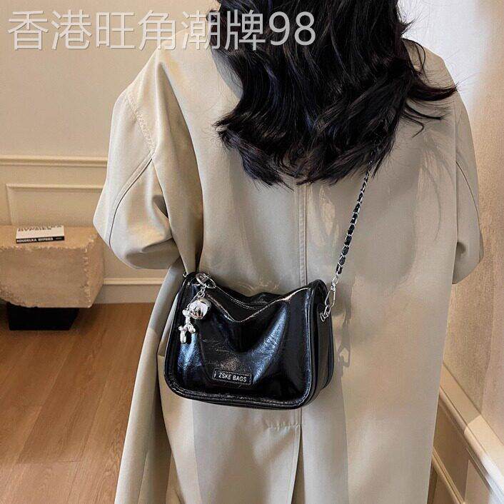 法国正品MK Jessie包包女真皮斜挎包白色小包百搭复古单肩腋下包