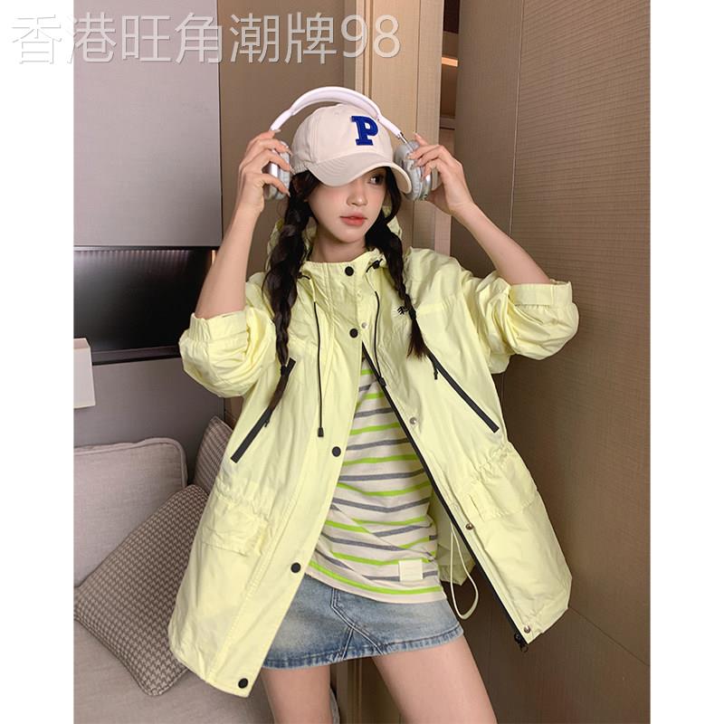 防晒风衣外套女2026春夏新款宽松休闲连帽透气薄款户外运动冲锋衣