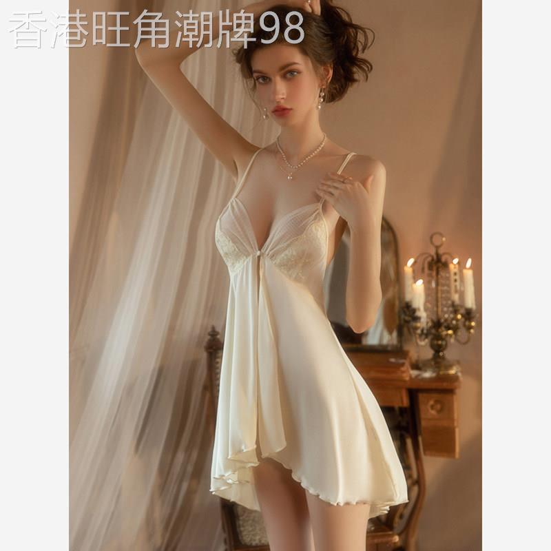 性感睡衣女春秋款2026新款夏季情调内衣纯欲风吊带睡裙套装情趣