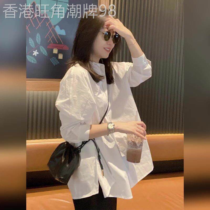 法式小个子白色衬衫简约长袖宽松通勤休闲百搭2025早春季新款上衣