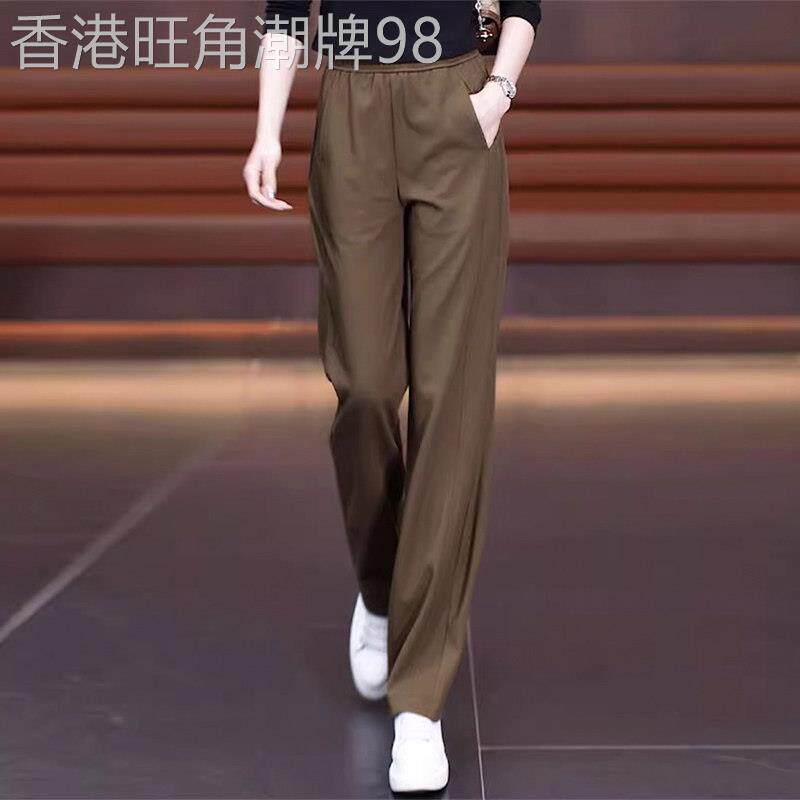 香蕉裤女2025新款爆款窄版阔腿运动直筒裤子松紧高腰显瘦休闲 厚