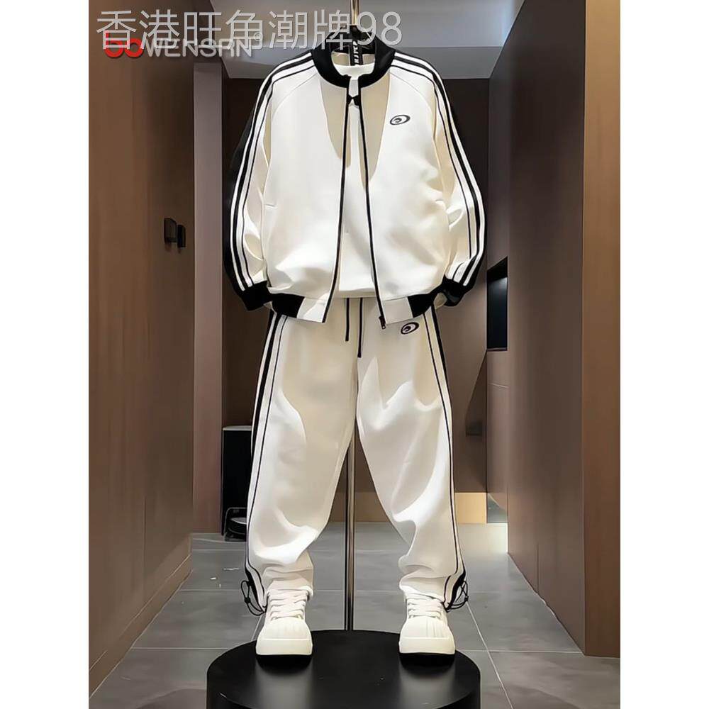 高端休闲运动套装男士2025新款春秋冬季开衫卫衣外套男装穿搭一套