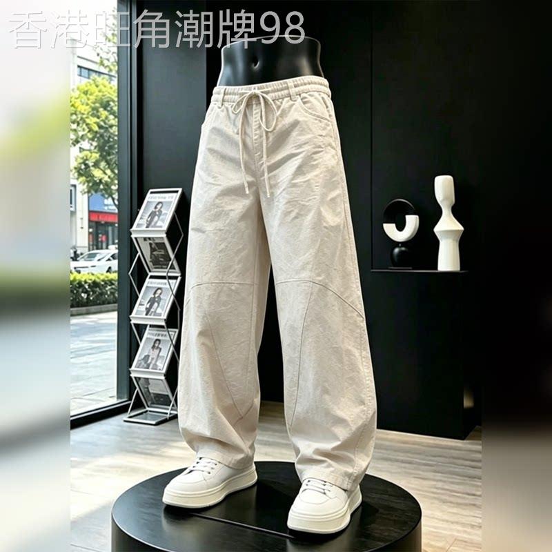 轻奢男款中国风棉麻裤子2026夏季薄款透气灯笼裤宽松垂感哈伦裤男图片