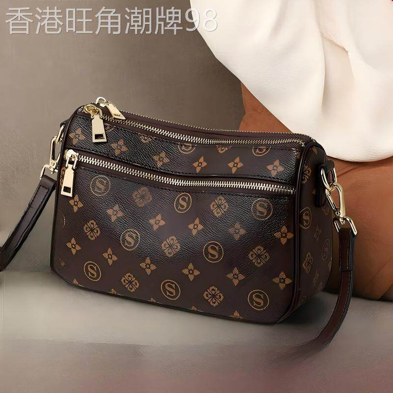 专柜品质!包包女包夏季单肩斜挎包大容量时尚百搭通勤妈妈包拉链