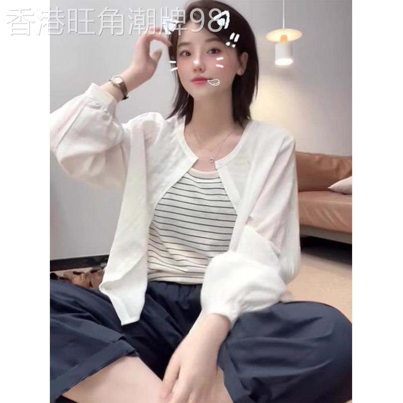 薄款亚麻防晒衬衫外套女2026夏季新款宽松显瘦外穿雪纺上衣防晒衣