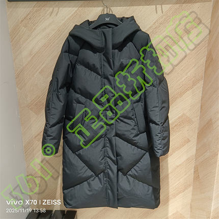 361度女装长羽绒服专柜正品2025冬季新款保暖防风连帽长羽绒4314