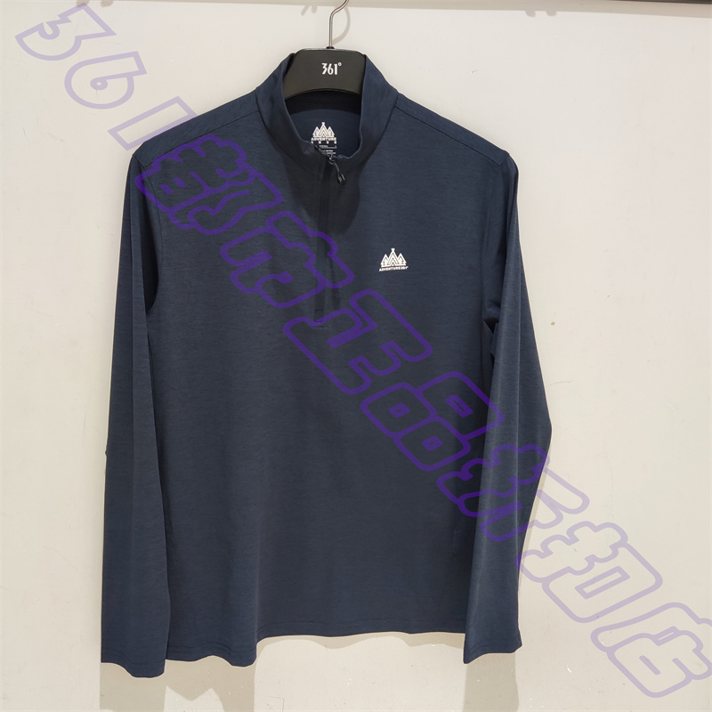 361男装立领长T恤专柜正品2025春季新款休闲打底速干长袖T恤3101