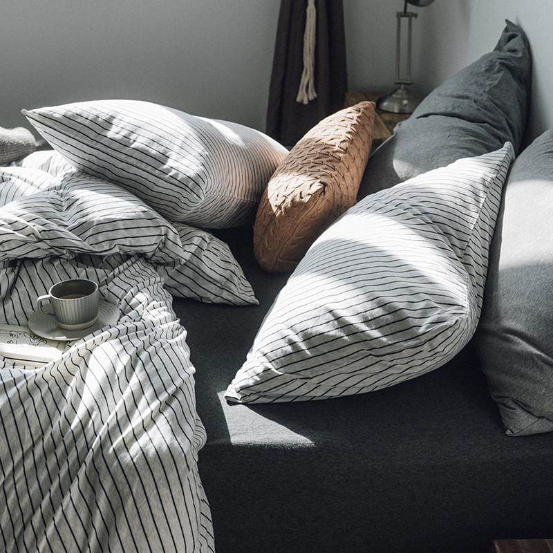 日式天竺棉纯棉枕套全棉信封式枕头套单只一对拍2信封式情侣枕套,床上用品,枕套,淘宝优惠券,粉丝福利购,淘宝优惠卷