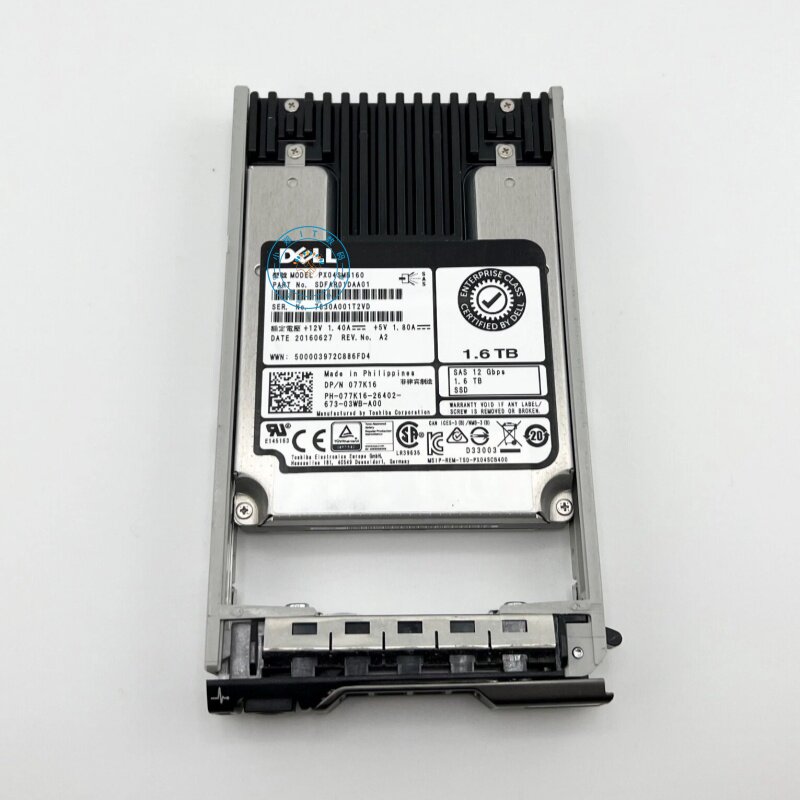 DELL 077K16 1.6T SAS 12GB 2.5服务器固态硬盘 PX04SMB160