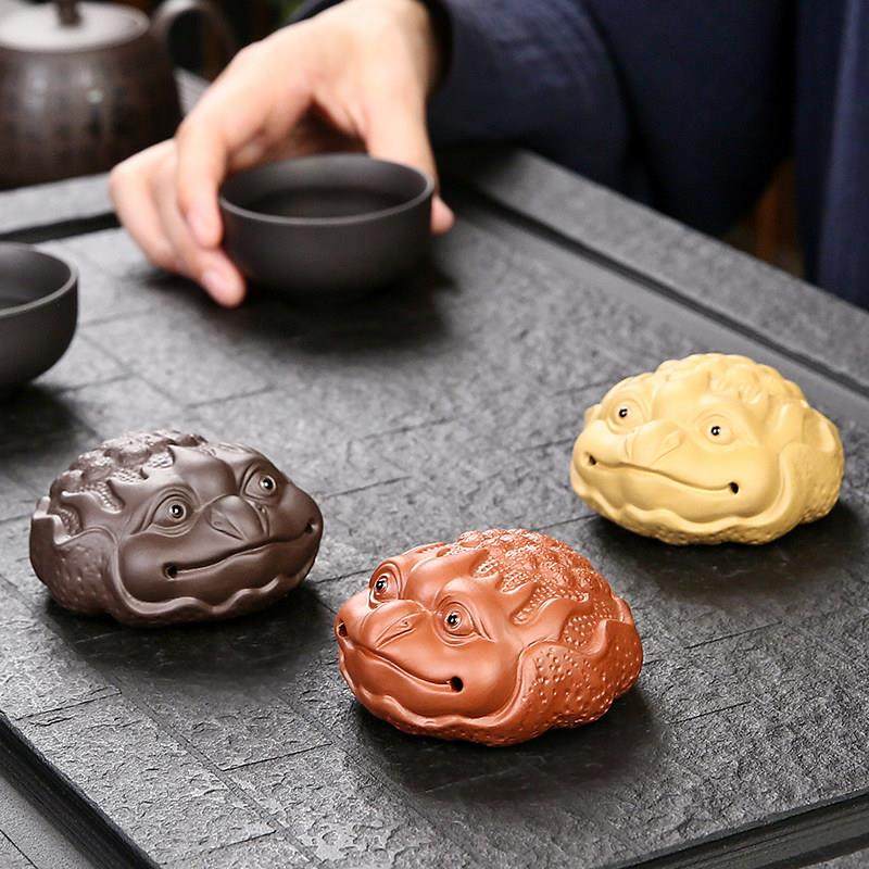 紫砂金蟾茶宠摆件精品可养招财金蟾蜍茶宠物茶玩茶桌茶台茶具配件,餐饮具,茶宠摆件,淘宝优惠券,粉丝福利购,淘宝优惠卷