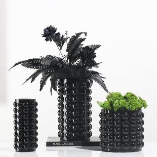 意式轻奢桌面小花瓶高级感餐桌摆件装饰品现代风家居小众插花花器