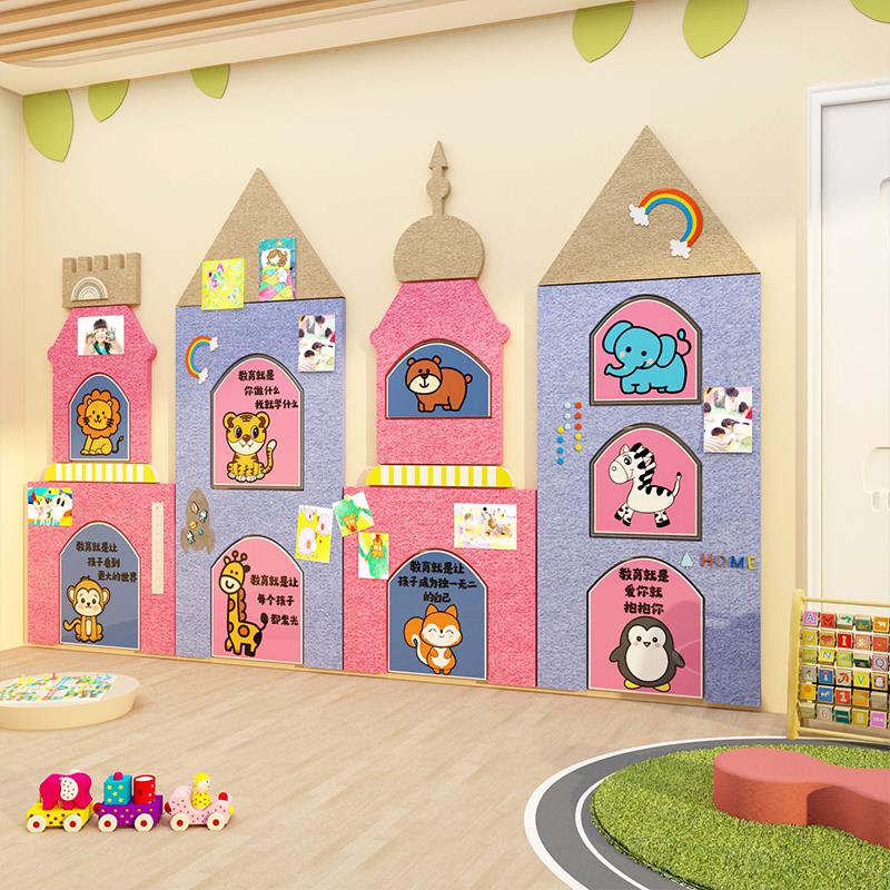 幼儿园毛毡板贴家园联系共育栏墙面装饰环创主题成品教室班级文化