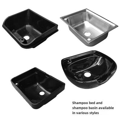 泰式洗头盆理发店洗头床专用盆不锈钢盆剪发冲水床陶瓷盆熏蒸罩机