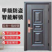 特价 锌铁合金甲级防盗门家用户外门防铜防晒防雨淋真铜指纹字母门