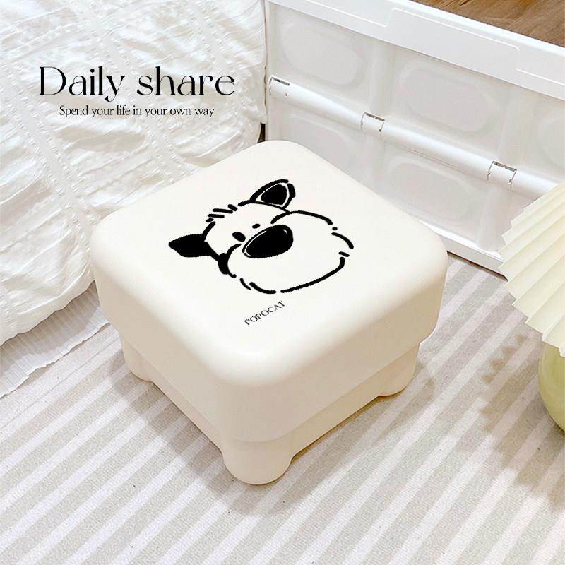 方块矮凳家用塑料小凳子卡通小狗板凳客厅茶几凳简约风儿童小方凳,住宅家具,矮凳,淘宝优惠券,粉丝福利购,淘宝优惠卷