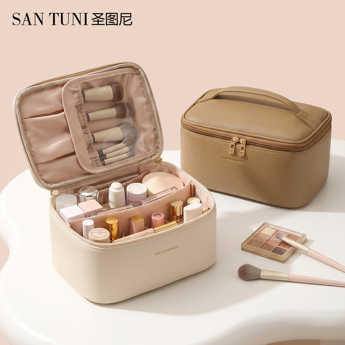 大容量分区立体化妆包女便携旅行图片