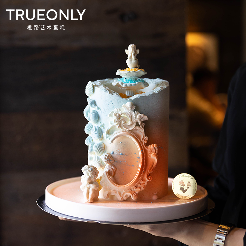 橙路创意女士许愿池生日蛋糕深圳北京上海广州杭州宁波同城
