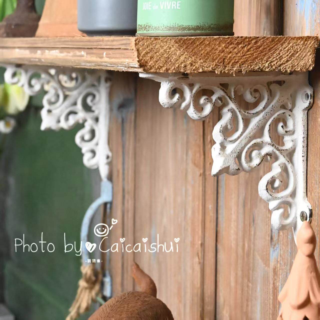 实心铸铁加厚三角支架书架层搁隔板固定支撑置物架装饰角码固定托