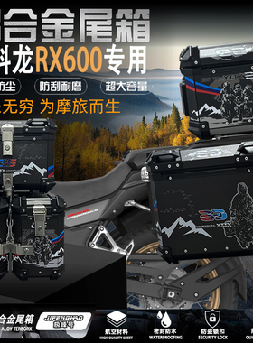 适用赛科龙RX600摩托车三箱尾箱铝合金后边箱后尾箱大容量防水
