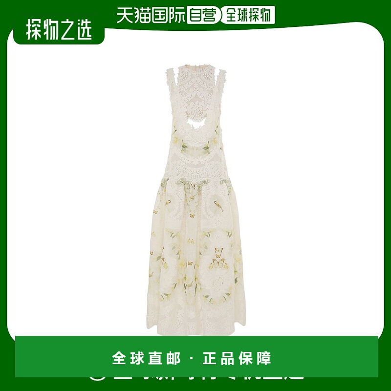 香港直邮Zimmermann HARMONY 蕾丝拼布连衣裙 9943DS242真丝印花