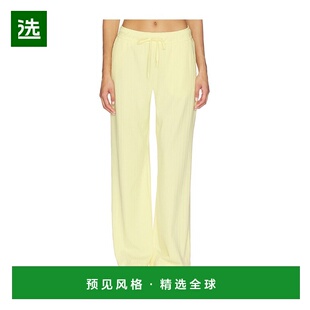 1h可退 香港直邮beyond yoga 女士 Breathe 舒适罗纹阔腿裤子 RI1