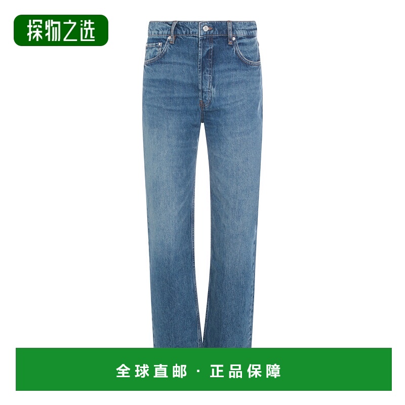 香港直邮ANINE BING 女士 蓝色棉质牛仔裤 A0611480