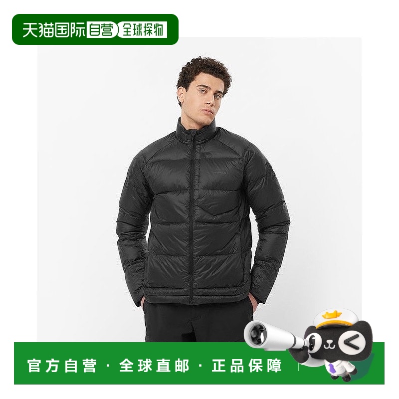 自营欧洲直邮Salomon萨洛蒙 OUTLINE DOWN系列男士深黑色聚酰胺羽