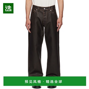 1h可退 香港直邮Sunflower 男士 棕色 Loose 合成皮革长裤 41662