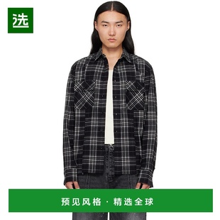 黑色 男士 Plaid Flannel 2503827M 1h可退 衬衫 香港直邮Sacai