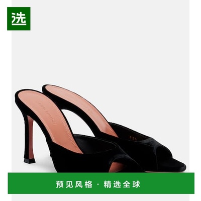 1h可退 香港直邮Amina Muaddi 女士 Alexa 95 天鹅绒凉拖
