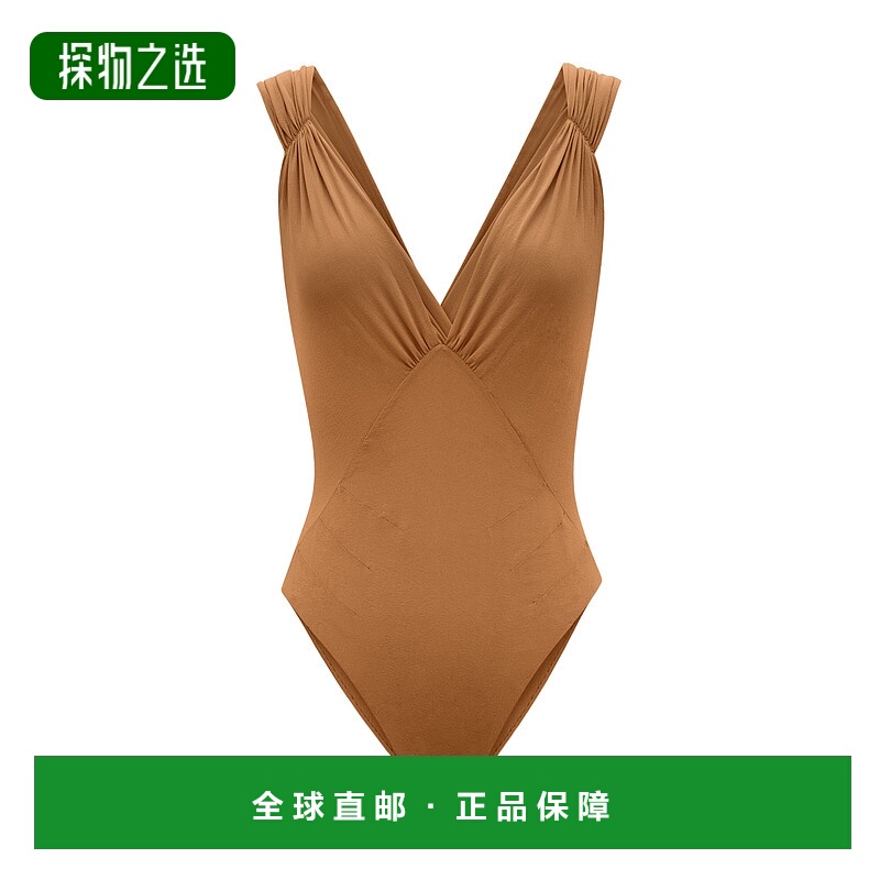 香港直邮Saint Laurent 真丝平纹细布交叉后背连身衣 801493Y7I18