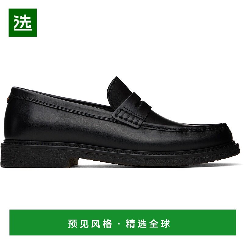 香港直邮BOSS 波士 男士 黑色乐福鞋 50536230 black黑色 舒适时