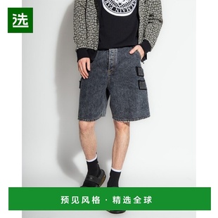 香港直邮Balmain AH1MB010DD10 徽标牛仔短裤