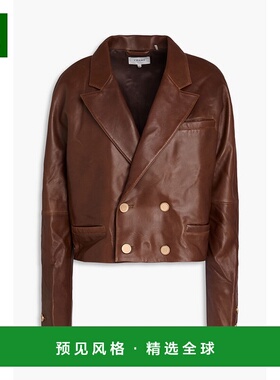 1h可退 香港直邮Frame Denim 女士 双排扣皮革西装外套 WS25LBZ00