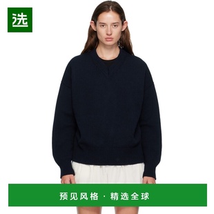 1h可退 香港直邮DAUGHTER 女士 海军蓝 Balla Slouch V-Neck 毛衣