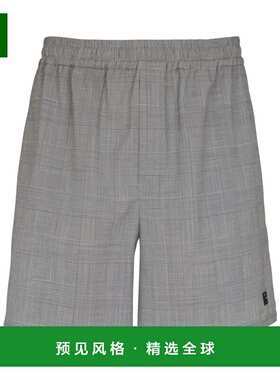 香港直邮BALMAIN 男士短裤 GH1PA145WD37EAB SS2026 灰色 羊毛威