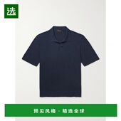 香港直邮Loro Piana 诺悠翩雅 1h可退 男士 丝质羊绒亚麻混纺Polo