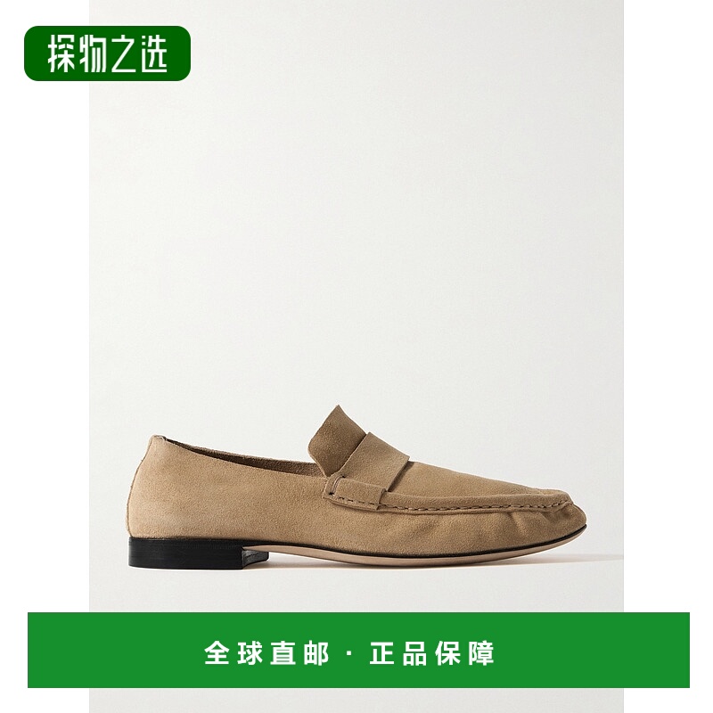 1h可退 香港直邮The Row 女士 绒面革乐福鞋 F1626L305YELLOWLINE