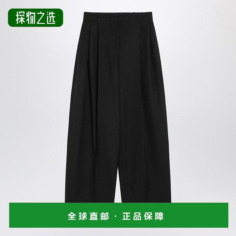 香港直邮Jacquemus 女士 黑色宽松褶裥裤子 25HPAW00615AW0070599