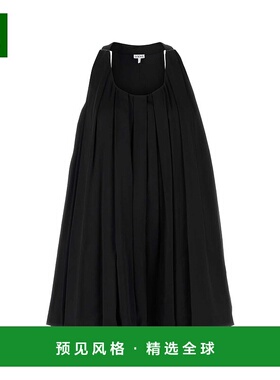 香港直邮LOEWE 罗意威 女士 黑色缎面迷你连衣裙 S359Y09XH1BLACK