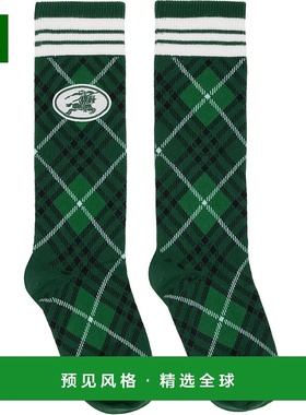 1h可退 香港直邮Burberry 巴宝莉 女士 绿色 Argyle Check Stretc