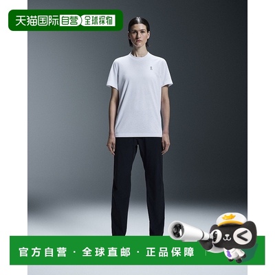自营欧洲直邮On昂跑 Train系列女士白色再生聚酯纤维logo印花短袖